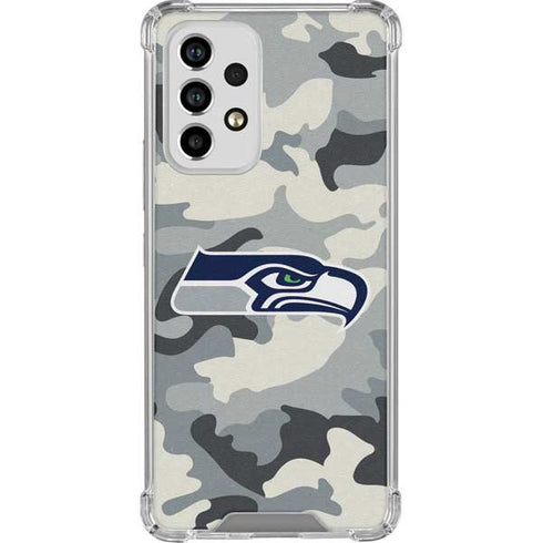 NFL Seattle Seahawks Camo Galaxy A53 5G Clear Case