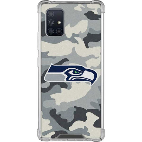 NFL Seattle Seahawks Camo Galaxy A71 5G Clear Case