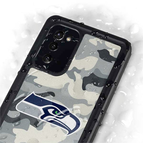 NFL Seattle Seahawks Camo Galaxy Note20 5G Waterproof Case