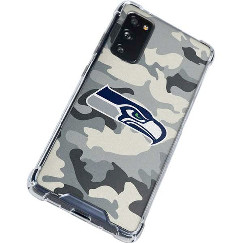 NFL Seattle Seahawks Camo Galaxy S20 FE Clear Case