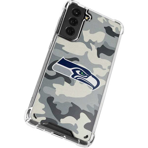 NFL Seattle Seahawks Camo Galaxy S21 5G Clear Case