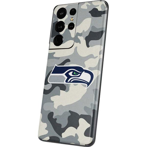 NFL Seattle Seahawks Camo Galaxy S21 Ultra 5G Skin