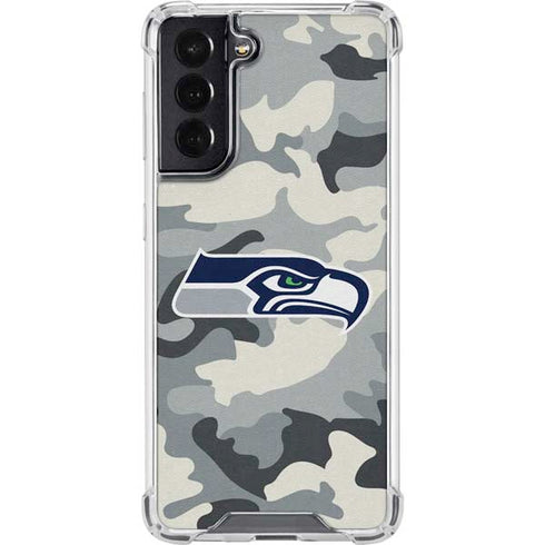NFL Seattle Seahawks Camo Galaxy S22 Clear Case