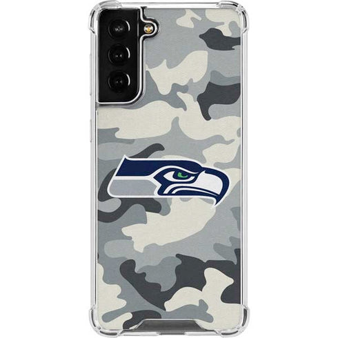 NFL Seattle Seahawks Camo Galaxy S22 Plus Clear Case