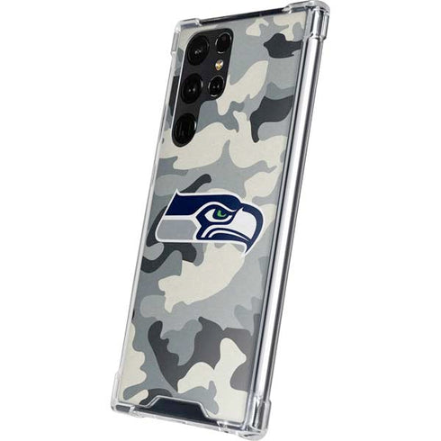 NFL Seattle Seahawks Camo Galaxy S24 Ultra Clear Case