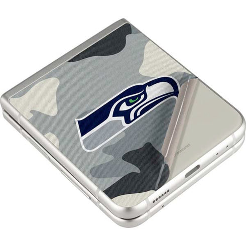 NFL Seattle Seahawks Camo Galaxy Z Flip3 5G Skin