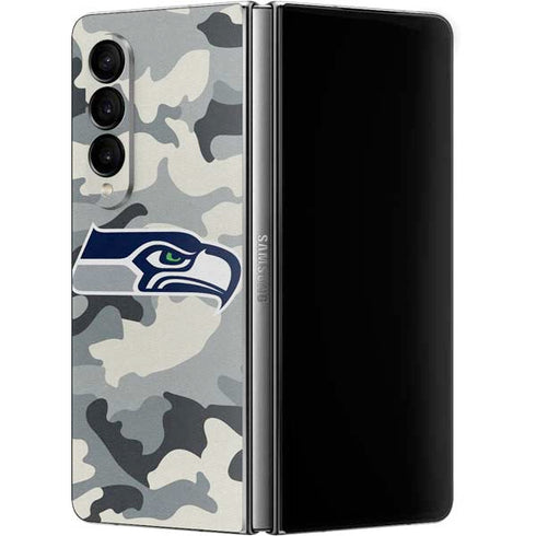 NFL Seattle Seahawks Camo Galaxy Z Fold4 5G Skin