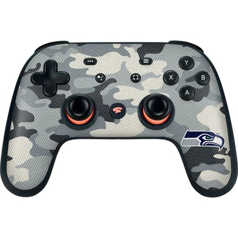 NFL Seattle Seahawks Camo Google Stadia Controller Skin