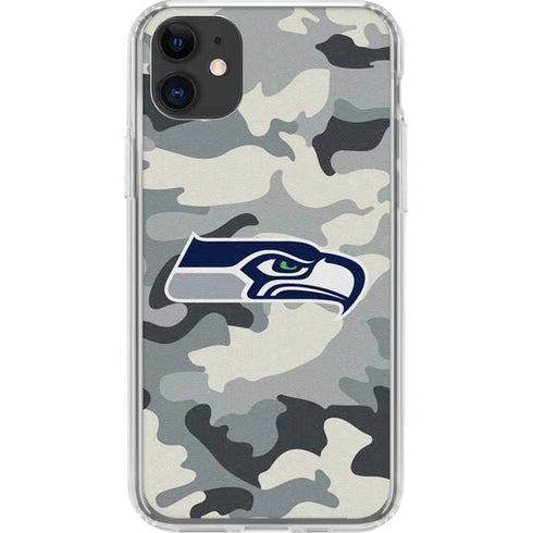 NFL Seattle Seahawks Camo iPhone 11 Clear Case