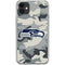 NFL Seattle Seahawks Camo iPhone 11 Clear Case