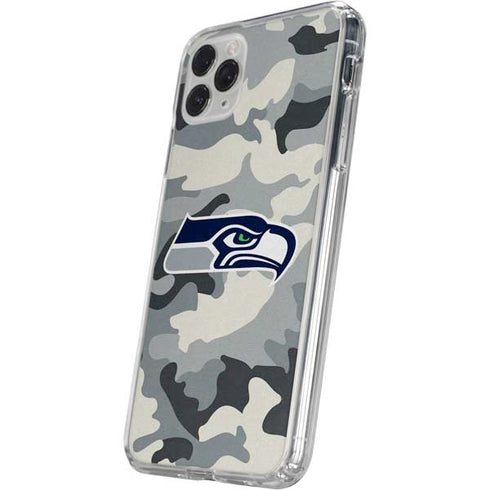 NFL Seattle Seahawks Camo iPhone 11 Pro Clear Case