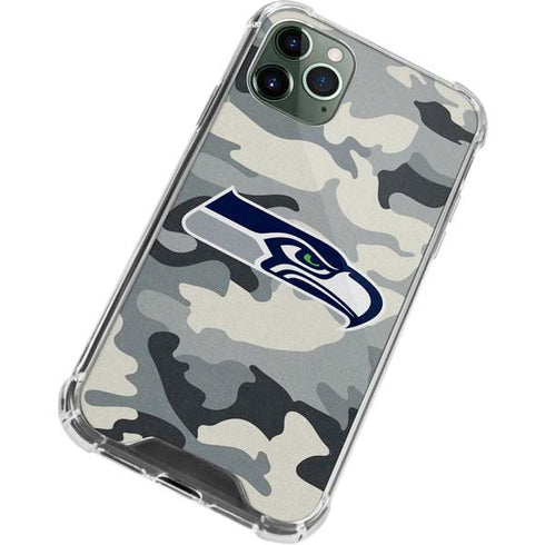 NFL Seattle Seahawks Camo iPhone 12 Pro Clear Case