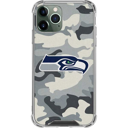 NFL Seattle Seahawks Camo iPhone 12 Pro Max Clear Case