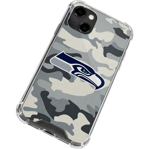 NFL Seattle Seahawks Camo iPhone 13 Clear Case