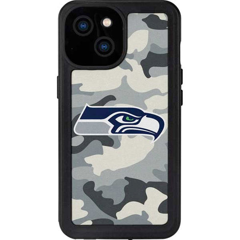 NFL Seattle Seahawks Camo iPhone 13 Mini Waterproof Case