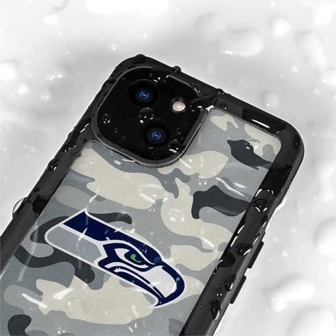 NFL Seattle Seahawks Camo iPhone 13 Mini Waterproof Case