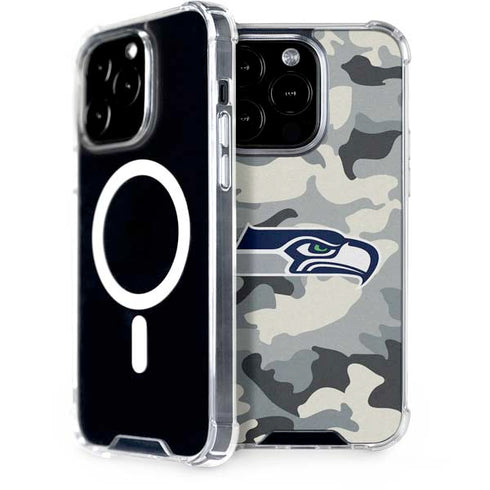 NFL Seattle Seahawks Camo iPhone 13 Pro MagSafe Case