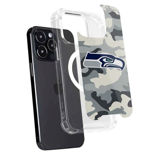 NFL Seattle Seahawks Camo iPhone 13 Pro MagSafe Case