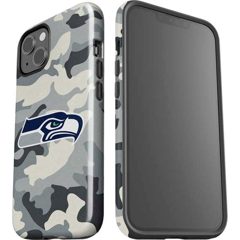 NFL Seattle Seahawks Camo iPhone 15 Plus Impact Case