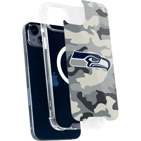 NFL Seattle Seahawks Camo iPhone 14 Plus MagSafe Case