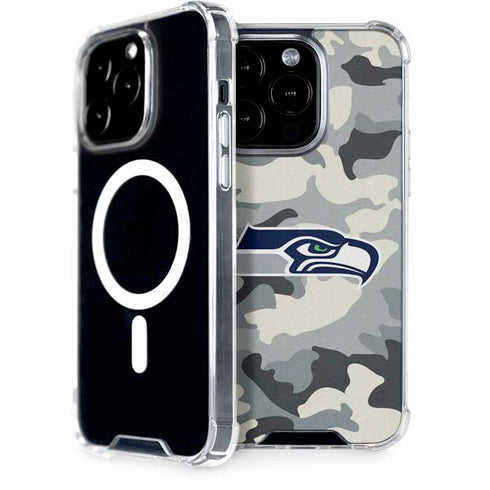 NFL Seattle Seahawks Camo iPhone 15 Pro MagSafe Case