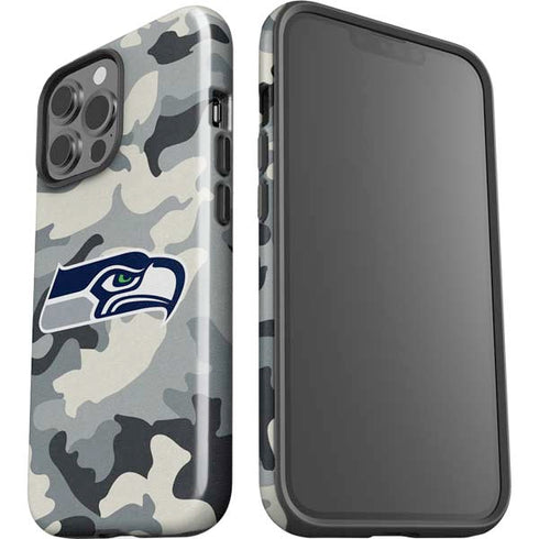 NFL Seattle Seahawks Camo iPhone 15 Pro Max Impact Case