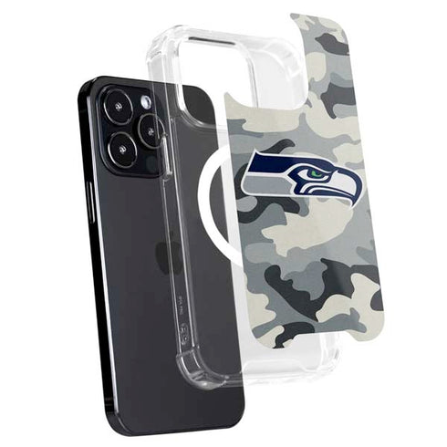 NFL Seattle Seahawks Camo iPhone 14 Pro Max MagSafe Case