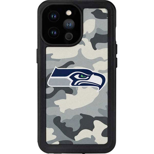 NFL Seattle Seahawks Camo iPhone 14 Pro Max Waterproof Case