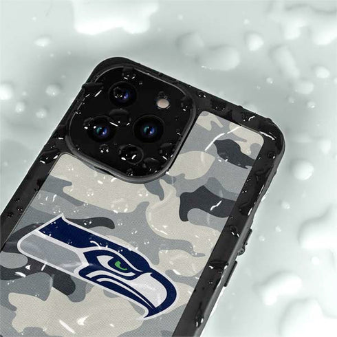 NFL Seattle Seahawks Camo iPhone 14 Pro Max Waterproof Case