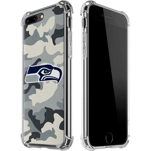NFL Seattle Seahawks Camo iPhone 7/8 Plus Clear Case