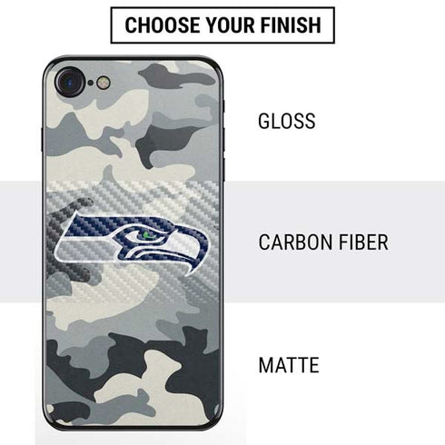 NFL Seattle Seahawks Camo iPhone SE (2nd & 3rd Gen) Skin