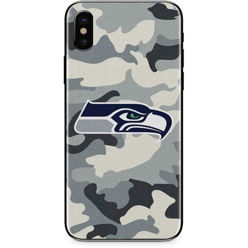 NFL Seattle Seahawks Camo iPhone XS Skin