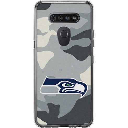 NFL Seattle Seahawks Camo LG K51/Q51 Clear Case
