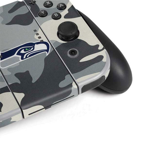 NFL Seattle Seahawks Camo Nintendo Switch OLED (2021) Skin