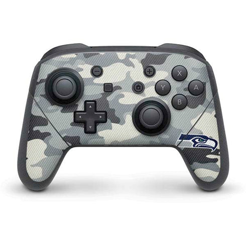 NFL Seattle Seahawks Camo Nintendo Switch Pro Controller Skin