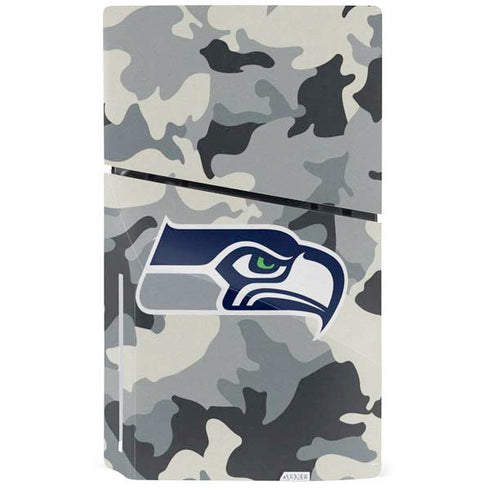 NFL Seattle Seahawks Camo PS5 Slim Disk Console Skin