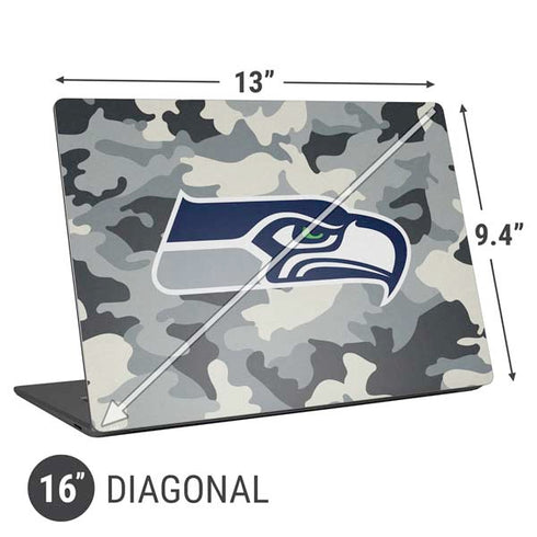 NFL Seattle Seahawks Camo Universal Laptop 16in (13 x 9.4in) Skin