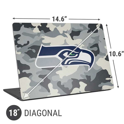 NFL Seattle Seahawks Camo Universal Laptop 18in (14.6 x 10.6in) Skin