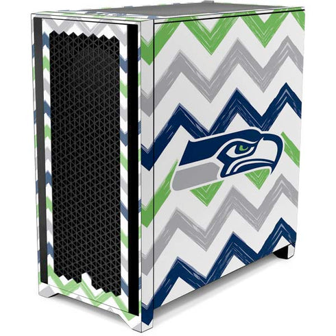 NFL Seattle Seahawks Chevron Corsair 4000D Tempered Glass Mid-Tower ATX Case Skin
