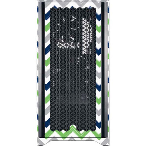 NFL Seattle Seahawks Chevron Corsair 4000D Tempered Glass Mid-Tower ATX Case Skin