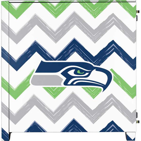 NFL Seattle Seahawks Chevron Corsair 4000D Tempered Glass Mid-Tower ATX Case Skin