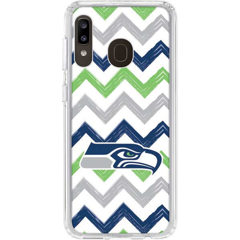 NFL Seattle Seahawks Chevron Galaxy A20 Clear Case