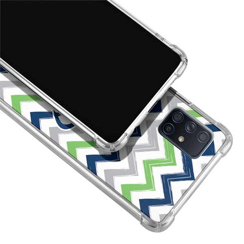 NFL Seattle Seahawks Chevron Galaxy A71 5G Clear Case