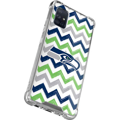 NFL Seattle Seahawks Chevron Galaxy A71 5G Clear Case