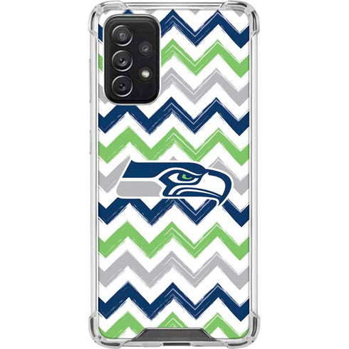 NFL Seattle Seahawks Chevron Galaxy A72 5G Clear Case