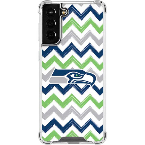 NFL Seattle Seahawks Chevron Galaxy S21 FE Clear Case