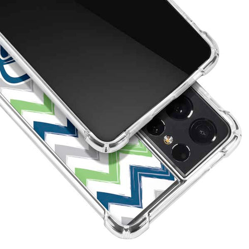 NFL Seattle Seahawks Chevron Galaxy S21 Ultra 5G Clear Case