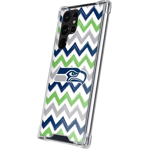 NFL Seattle Seahawks Chevron Galaxy S22 Ultra Clear Case