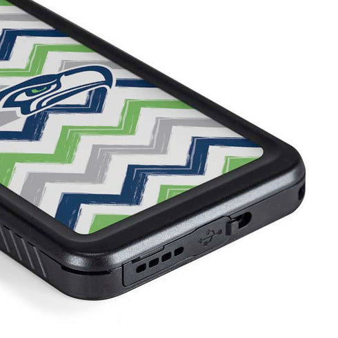 NFL Seattle Seahawks Chevron Galaxy S23 Plus Waterproof Case