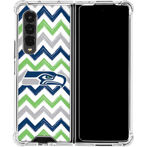NFL Seattle Seahawks Chevron Galaxy Z Fold4 5G Clear Case